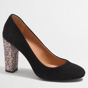 KATE SPADE Silver Glitter DOLORES BLOCK HEELS Shoes
Size 6 1/2